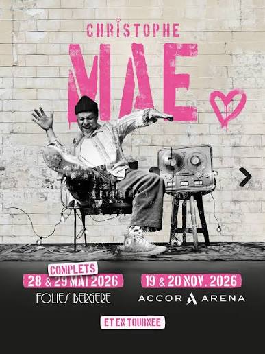 Christophe Maé enflamme l’Accor Arena : une tournée événement en 2026 et 2027