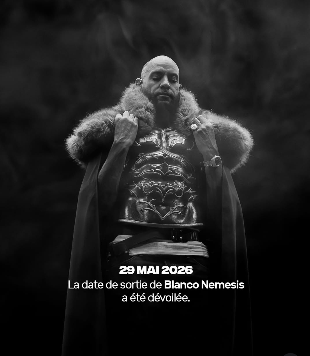 Le suspense est terminé : Booba a officiellement annoncé la sortie de Blanco Nemesis pour le 29 mai 2026.