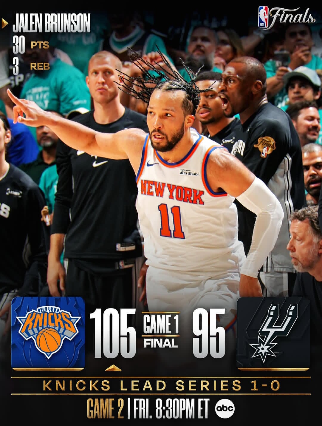 Les Knicks frappent fort d'entrée dans les Finales NBA 2026